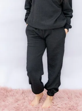 Ampersand Avenue Black &AVE Quilted Joggers