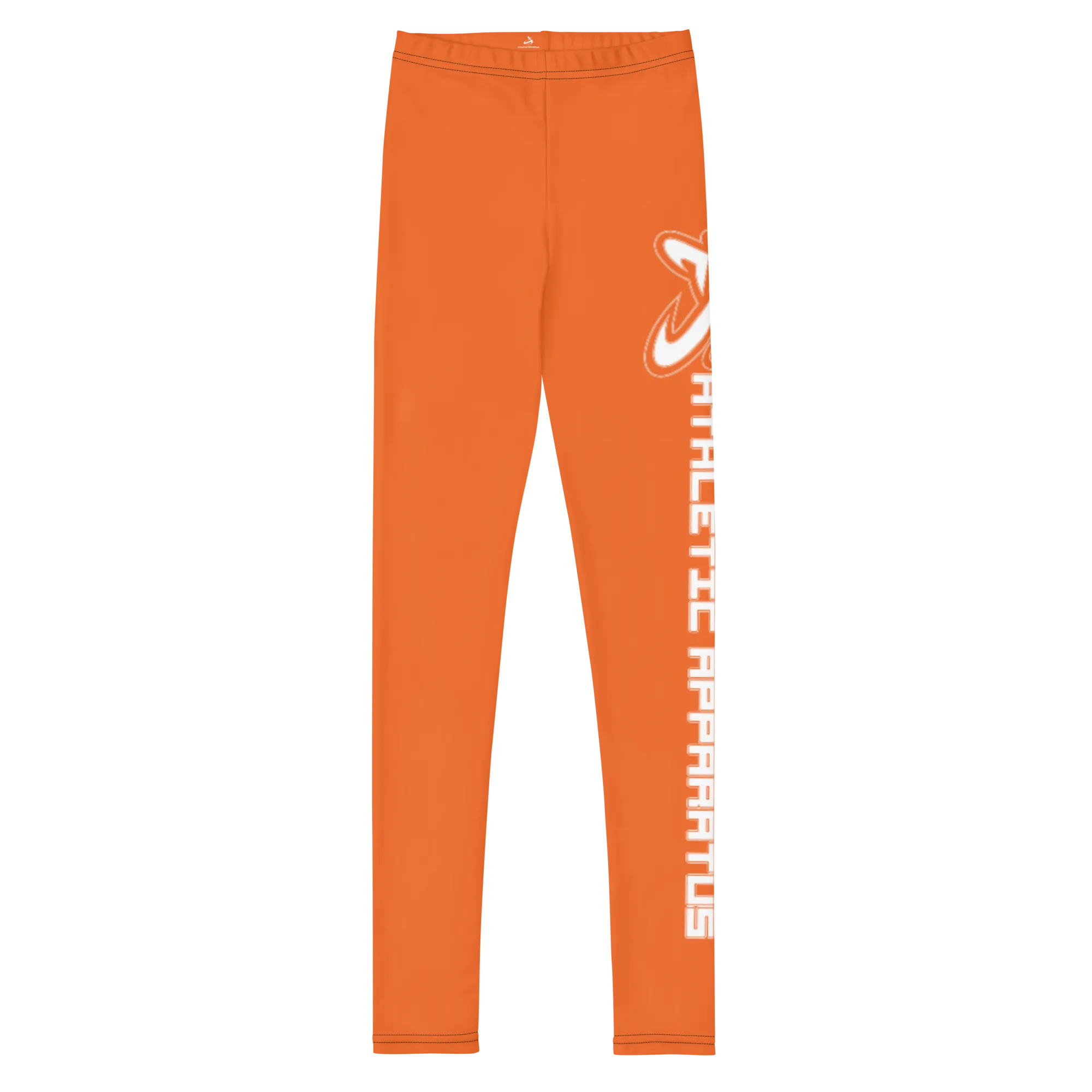 Athletic Apparatus Orange White logo V2 Youth Leggings