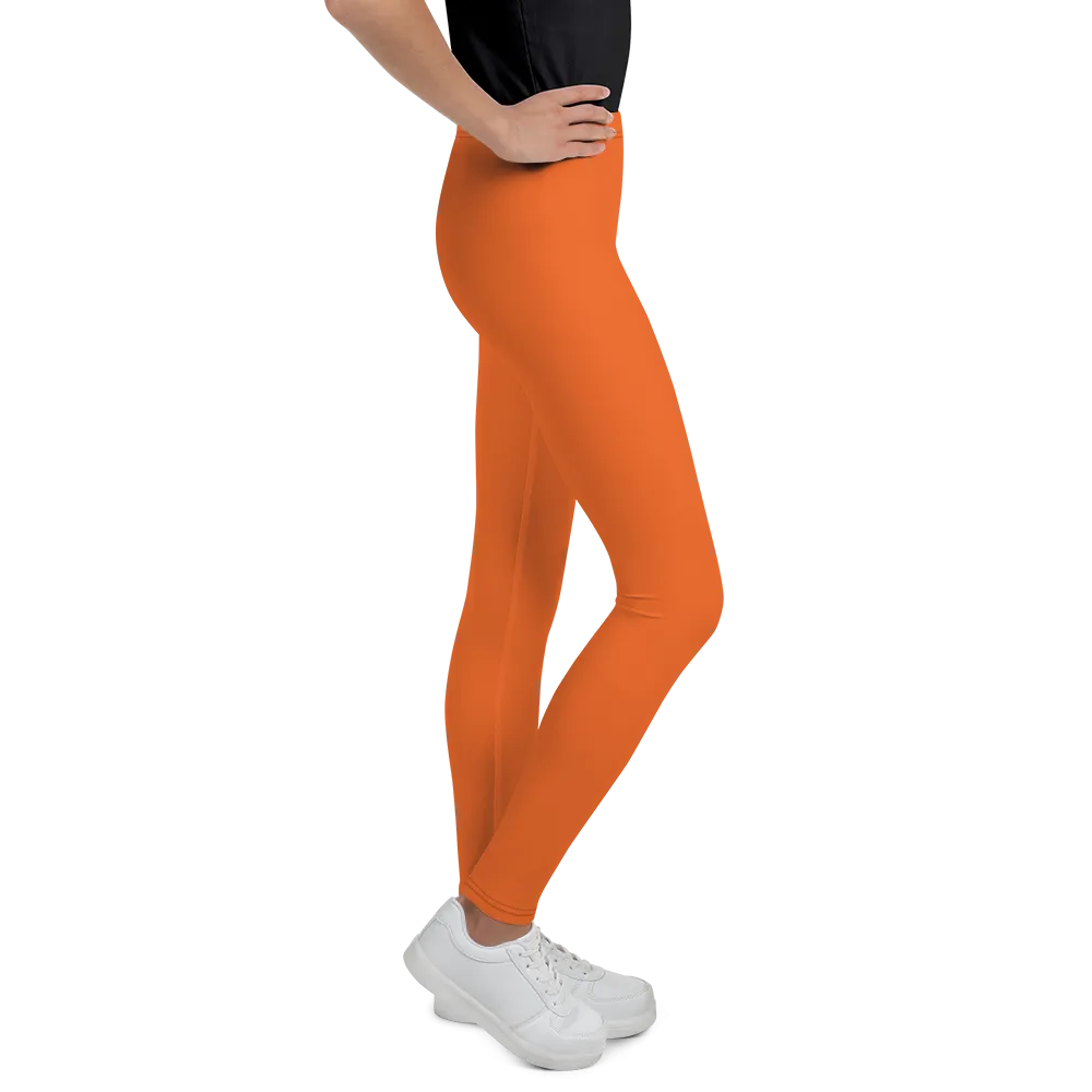 Athletic Apparatus Orange White logo V2 Youth Leggings