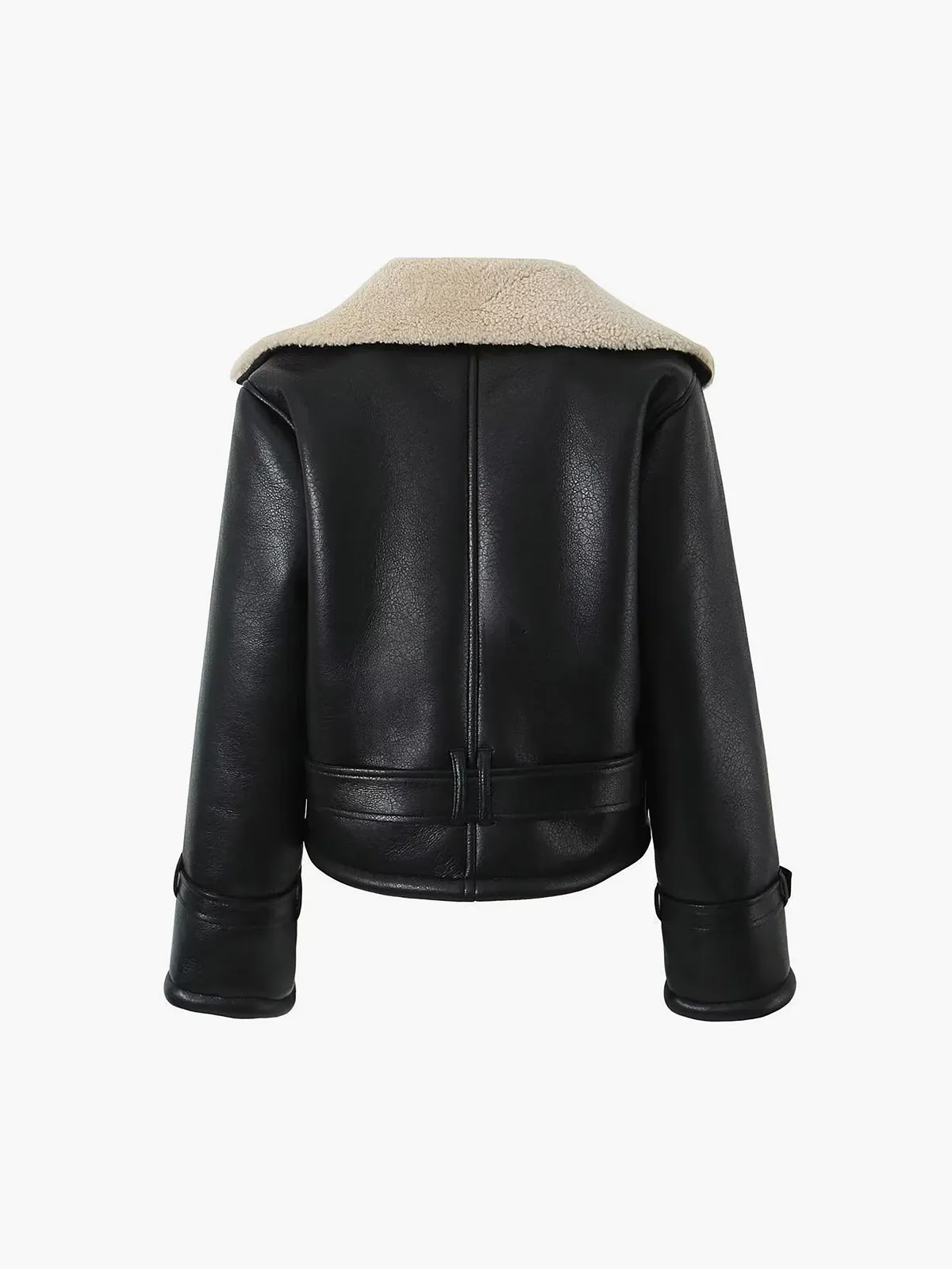 Avianna Sherpa Lined Shearling Flight Jacket