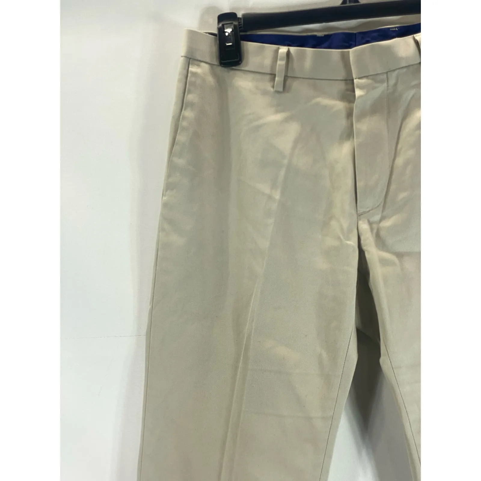 BANANA REPUBLIC Men's Beige Modern Slim-Fit Non-Iron Flat Front Pants SZ 30x32