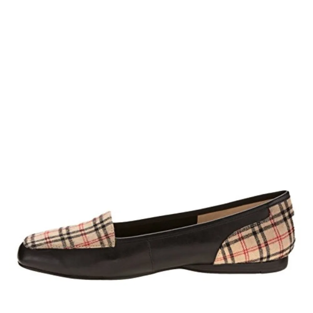 Bandolino Liberty Black Combo Leather Loafer Flat