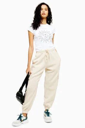 Brand new with tags! Topshop Ecru Utility Style Joggers, Sz 8-10! Retails $75 