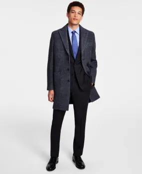 Brooks Brothers Mens Classic fit Overcoat Coat 42 S Grey Plaid