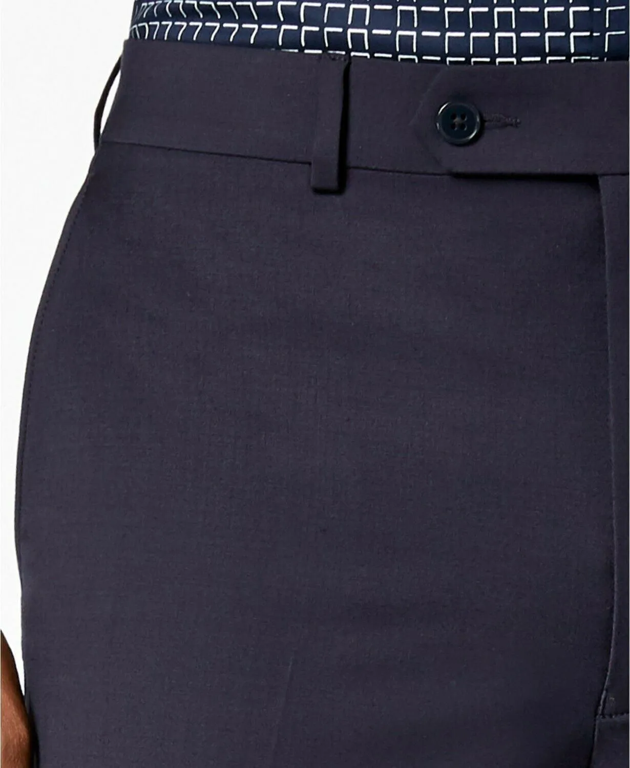 Calvin Klein Mens Skinny fit Dress Pants 38 / 34 Blue Solid Stretch