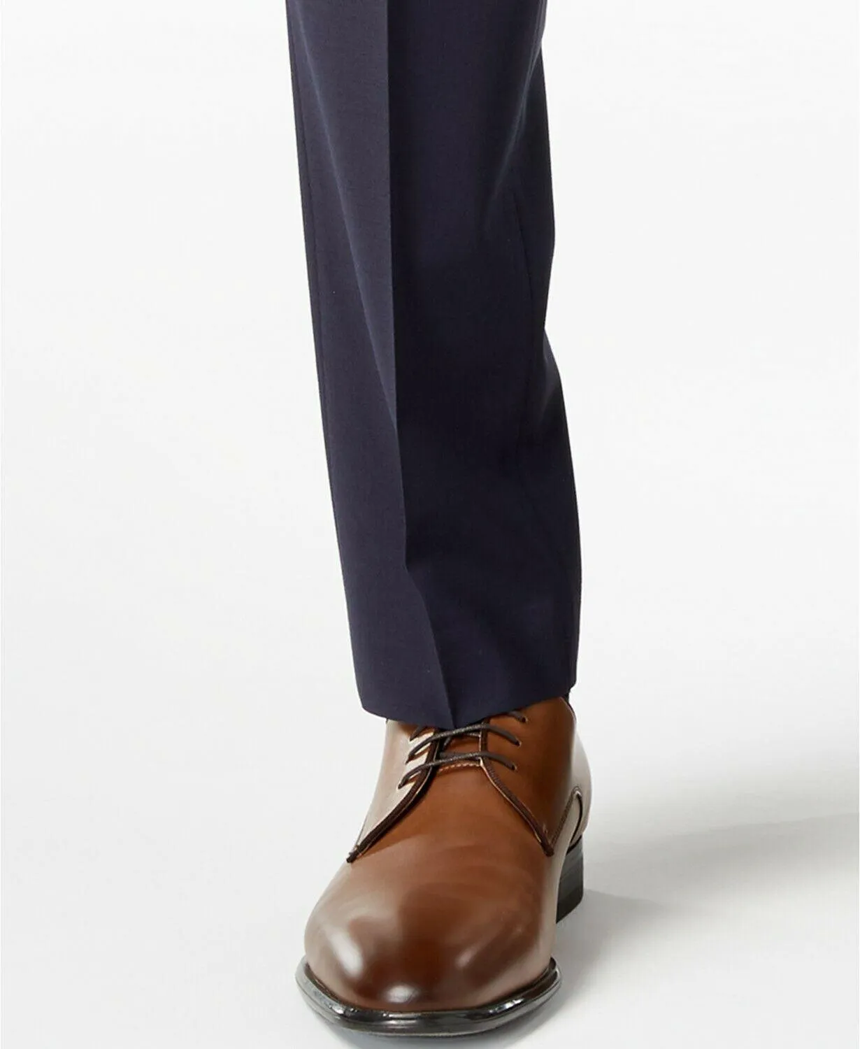 Calvin Klein Mens Skinny fit Dress Pants 38 / 34 Blue Solid Stretch