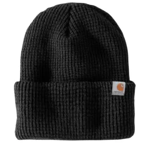 CARHARTT WAFFLE-KNIT INSULATED WOODSIDE BEANIE BLACK 103265
