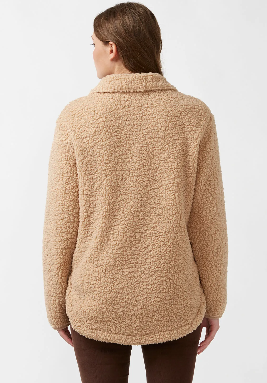 Caterina Women's Full Zip Sherpa Jacket, Vintage Caramel - JK0015F