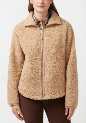 Caterina Women's Full Zip Sherpa Jacket, Vintage Caramel - JK0015F