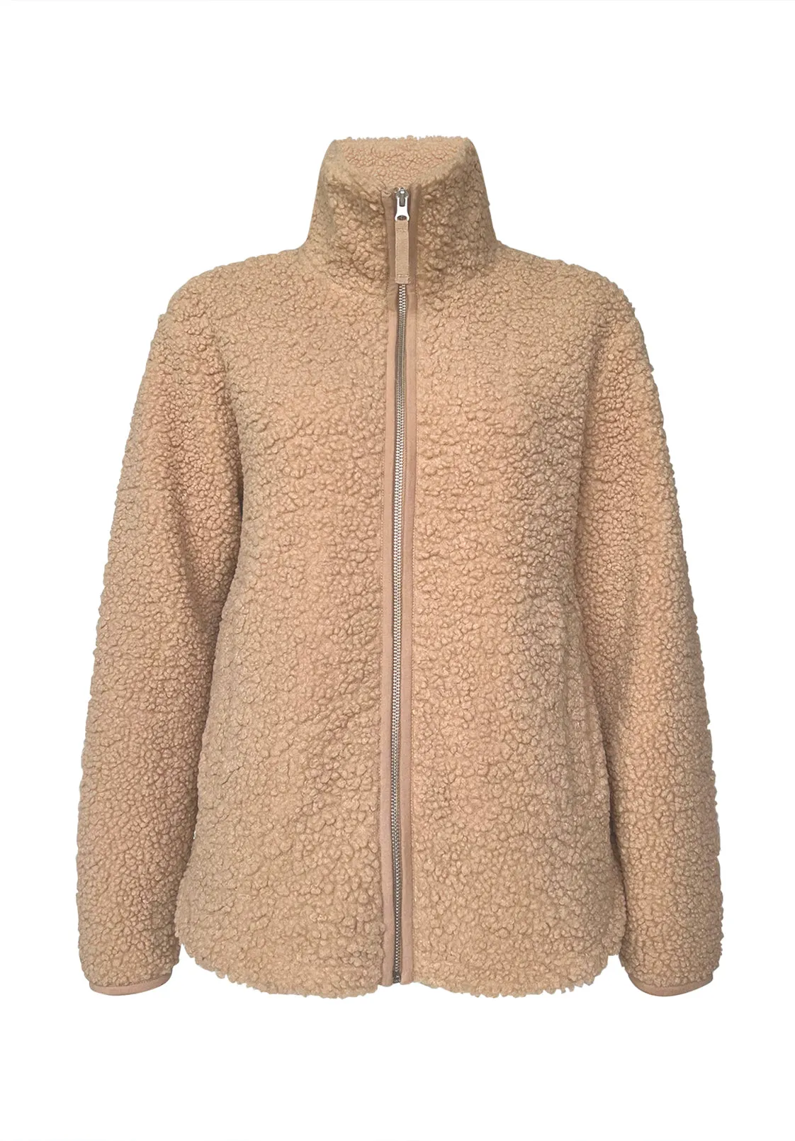 Caterina Women's Full Zip Sherpa Jacket, Vintage Caramel - JK0015F