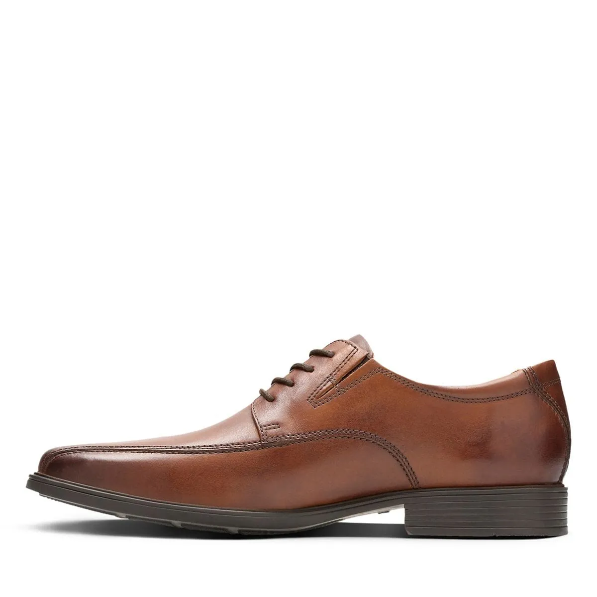 Clarks Men's Tilden Walk Dress Shoes- Dark Tan Leather