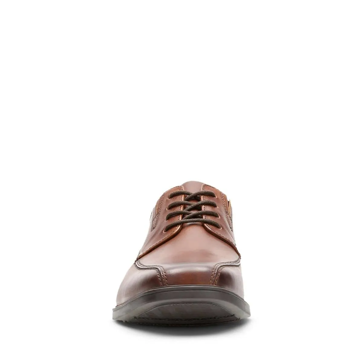 Clarks Men's Tilden Walk Dress Shoes- Dark Tan Leather