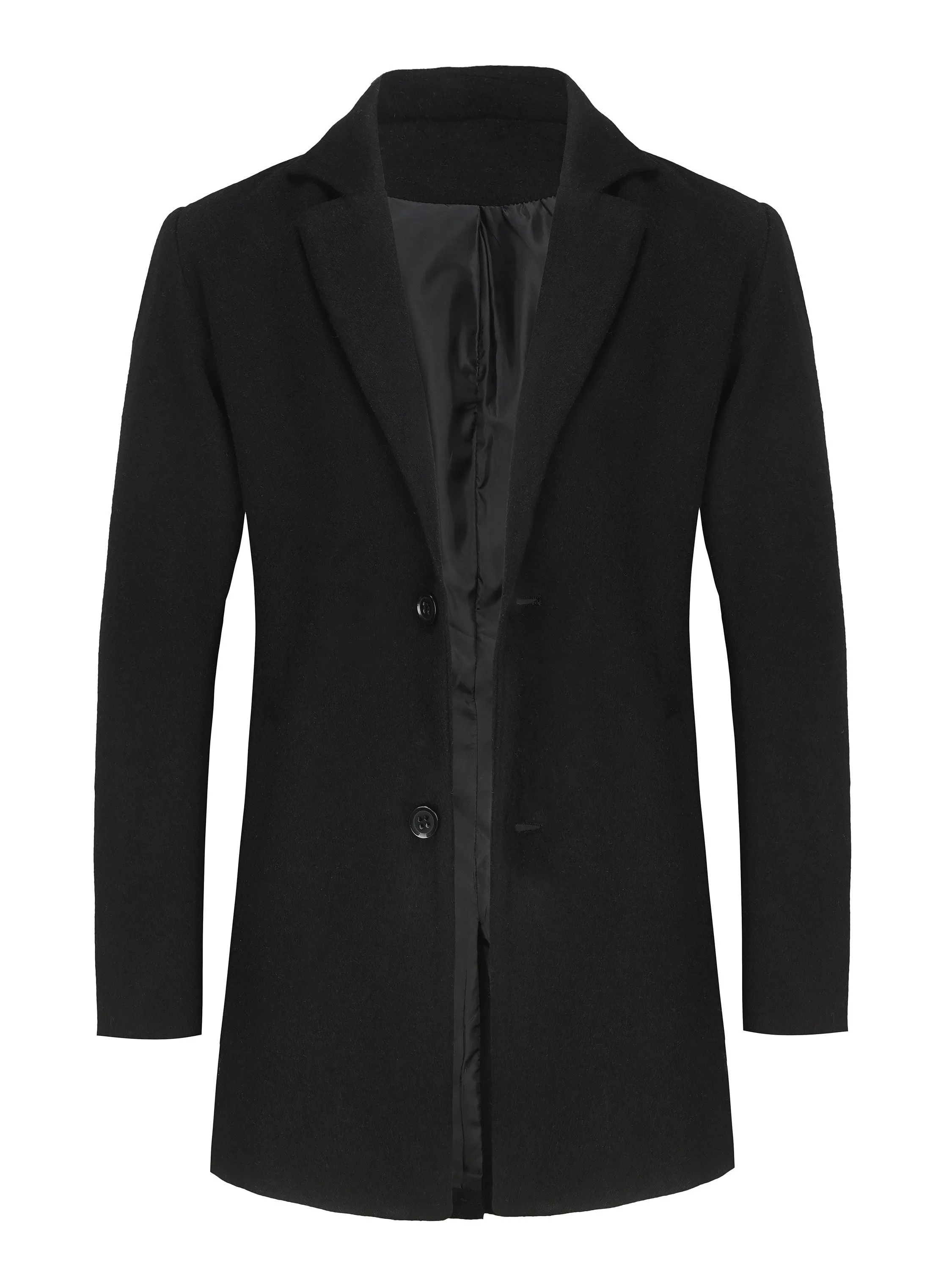 Coatify - Heren Enkelknoop Blazer van Wolmix met Ingesneden Revers