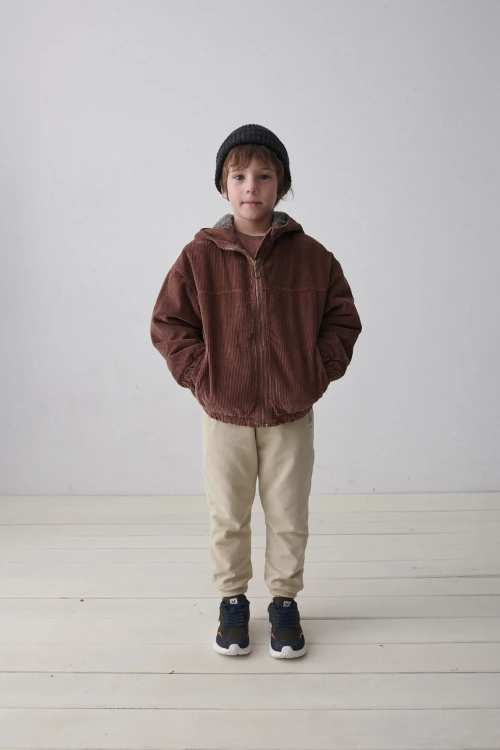 Corduroy faux shearling jacket