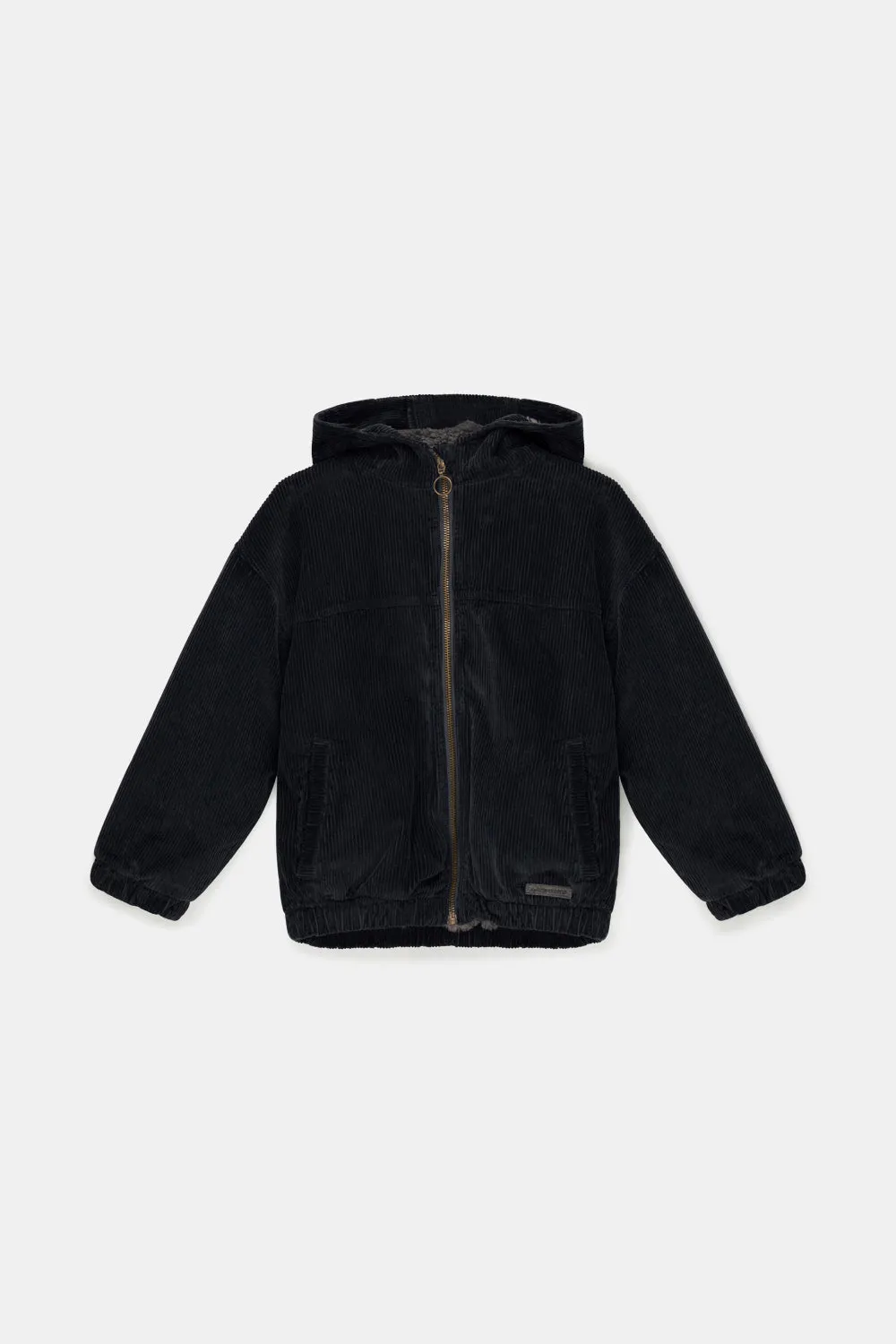 Corduroy faux shearling jacket