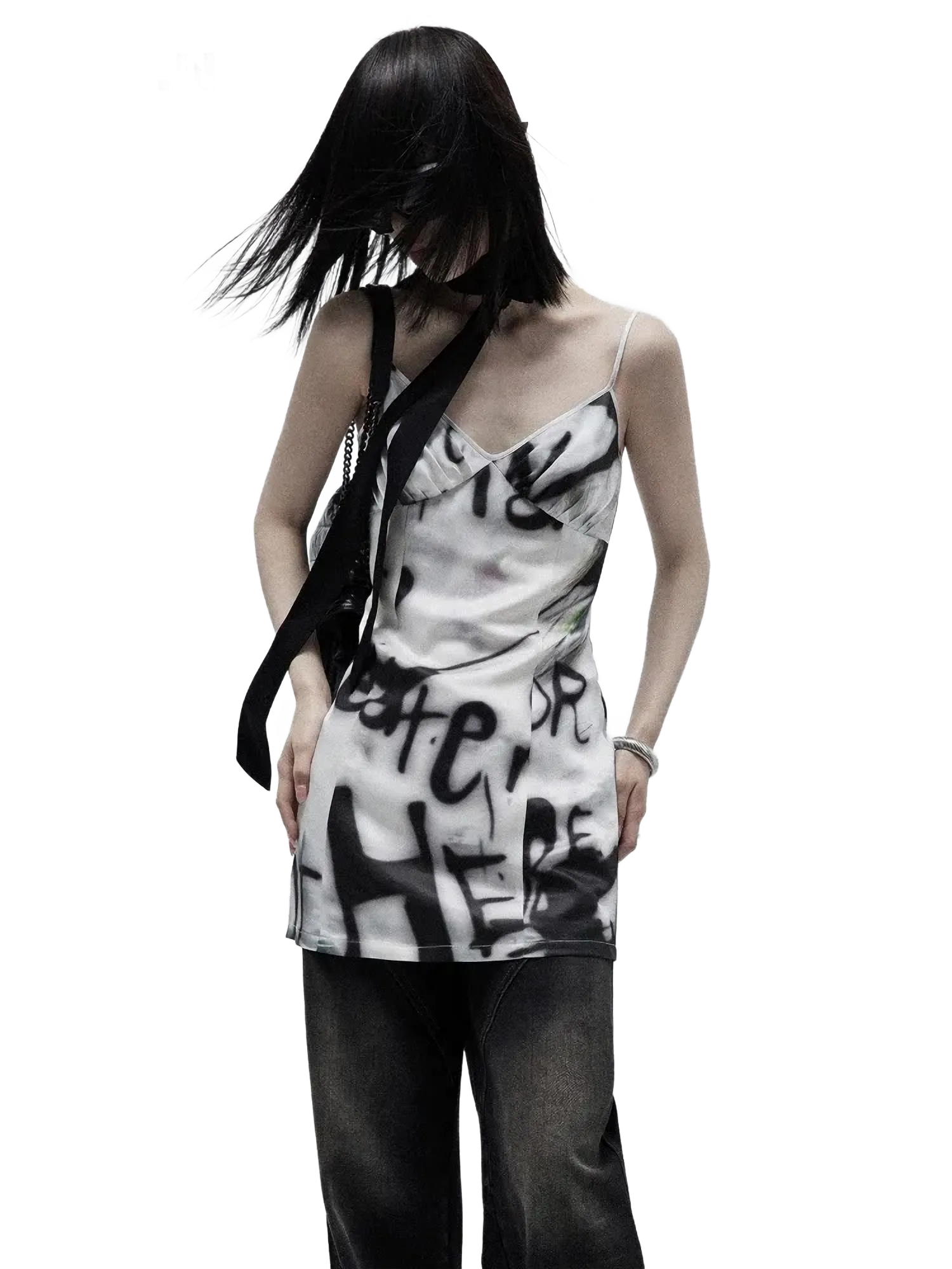 'Create' Graffiti Slip Dress