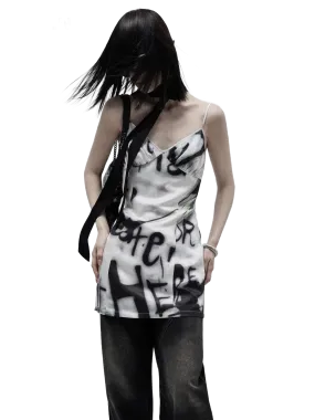 'Create' Graffiti Slip Dress