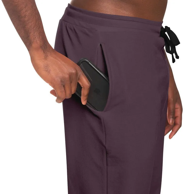 Dark Magenta Brown Joggers | Unisex | with PLUS sizes | Dark Pale Pastel Magenta Brown | C0M30Y0K80