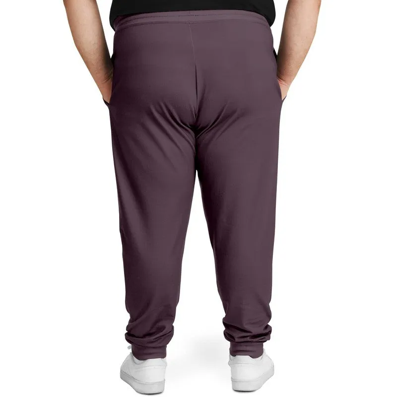 Dark Magenta Brown Joggers | Unisex | with PLUS sizes | Dark Pale Pastel Magenta Brown | C0M30Y0K80