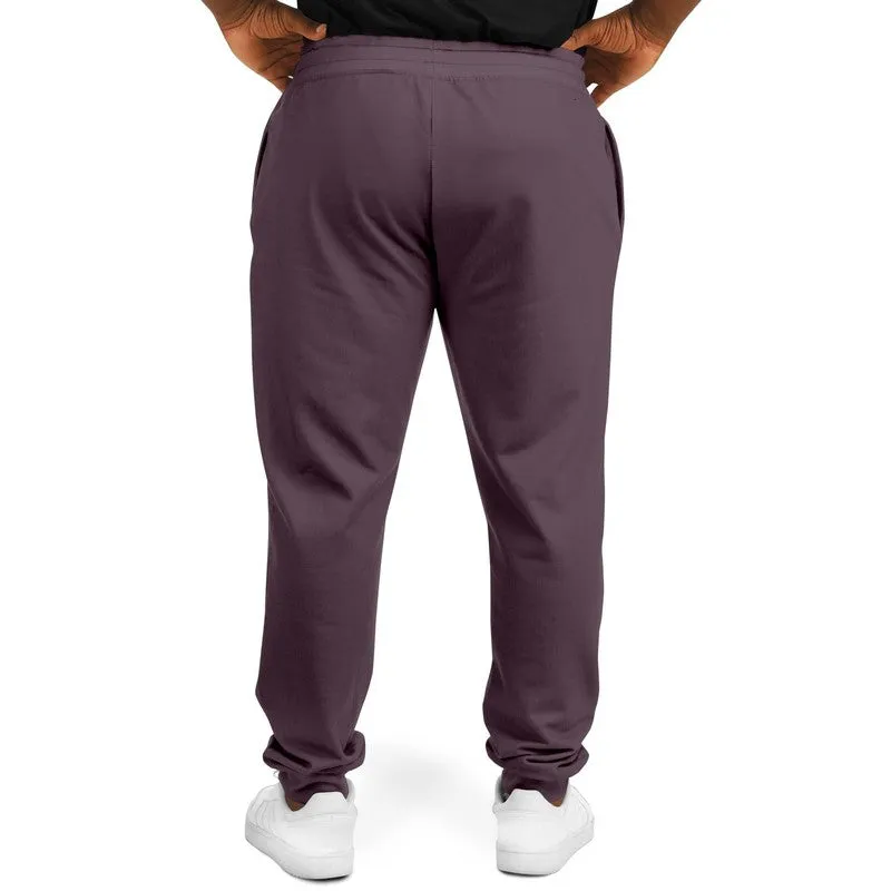 Dark Magenta Brown Joggers | Unisex | with PLUS sizes | Dark Pale Pastel Magenta Brown | C0M30Y0K80
