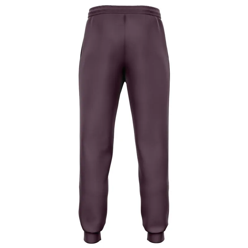 Dark Magenta Brown Joggers | Unisex | with PLUS sizes | Dark Pale Pastel Magenta Brown | C0M30Y0K80