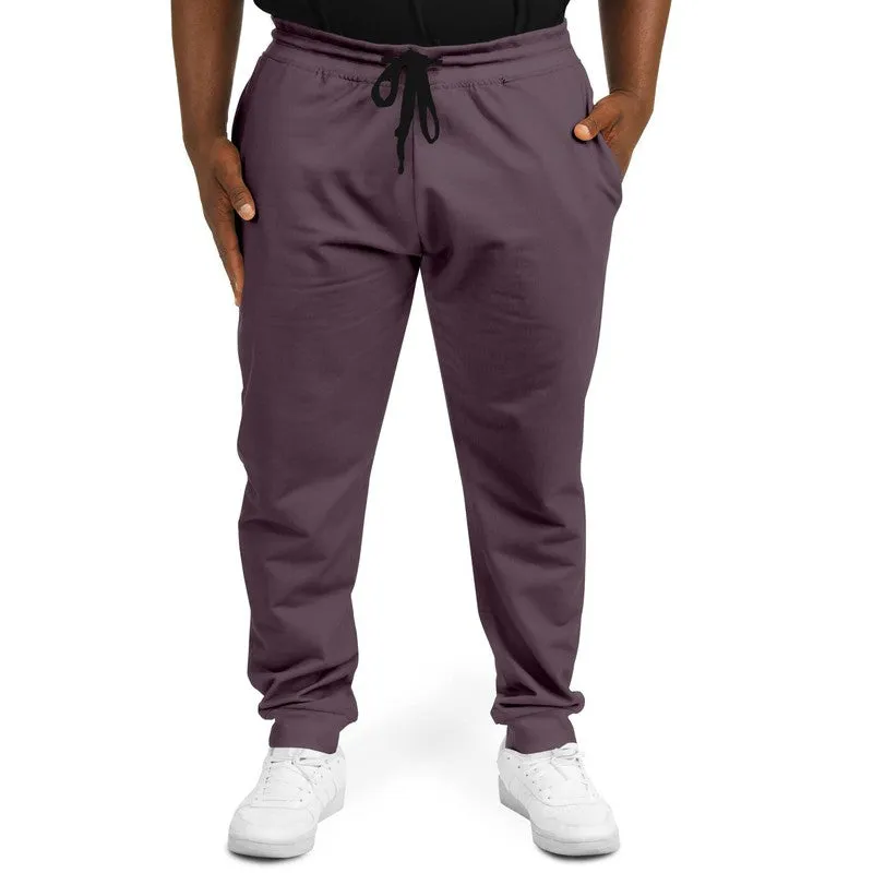 Dark Magenta Brown Joggers | Unisex | with PLUS sizes | Dark Pale Pastel Magenta Brown | C0M30Y0K80