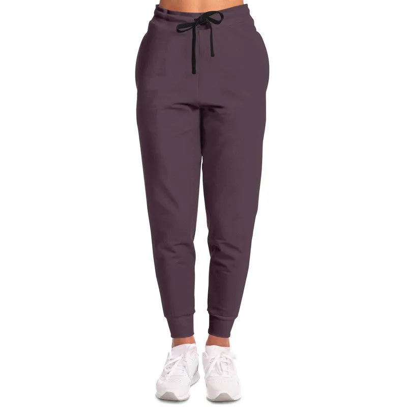 Dark Magenta Brown Joggers | Unisex | with PLUS sizes | Dark Pale Pastel Magenta Brown | C0M30Y0K80