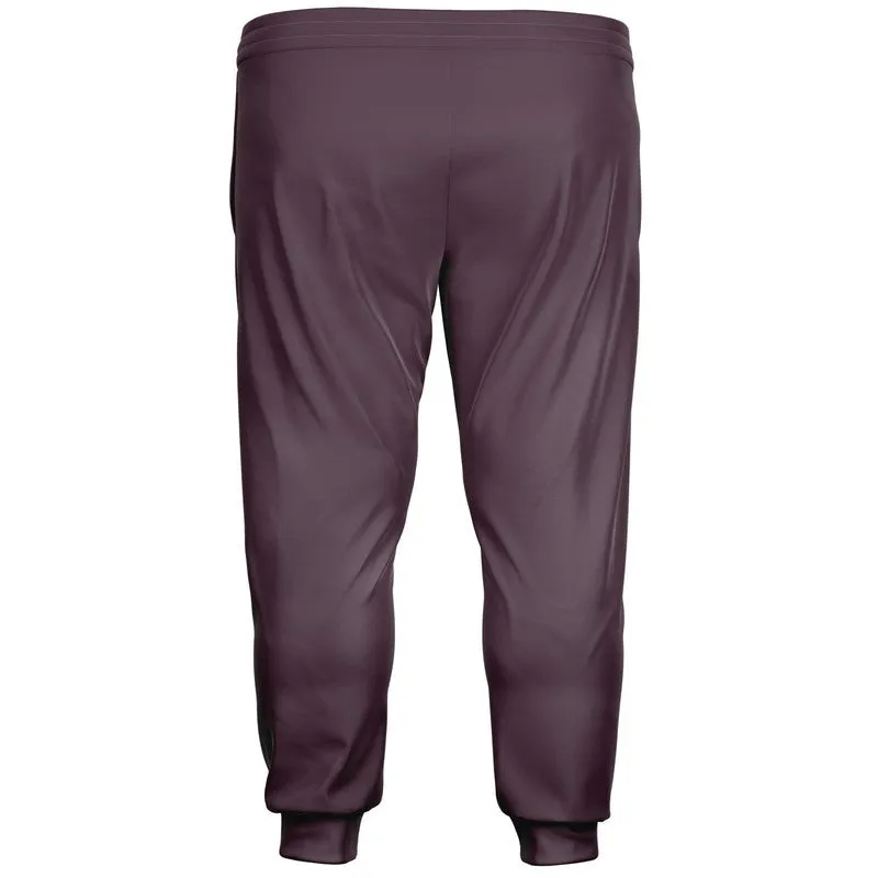 Dark Magenta Brown Joggers | Unisex | with PLUS sizes | Dark Pale Pastel Magenta Brown | C0M30Y0K80
