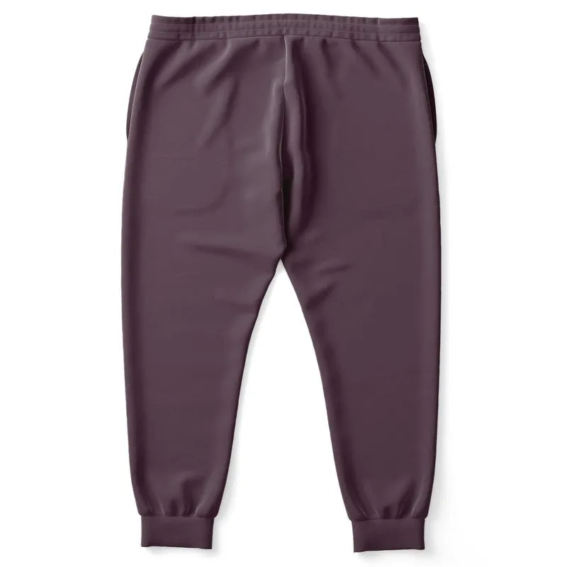 Dark Magenta Brown Joggers | Unisex | with PLUS sizes | Dark Pale Pastel Magenta Brown | C0M30Y0K80