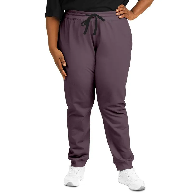 Dark Magenta Brown Joggers | Unisex | with PLUS sizes | Dark Pale Pastel Magenta Brown | C0M30Y0K80