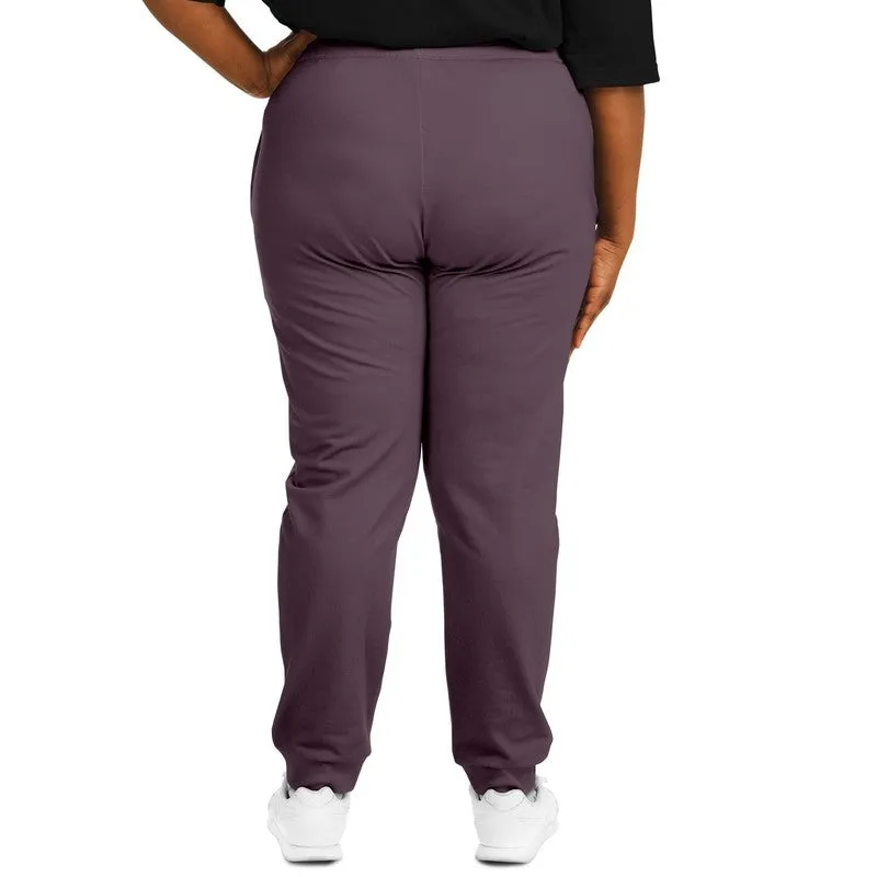 Dark Magenta Brown Joggers | Unisex | with PLUS sizes | Dark Pale Pastel Magenta Brown | C0M30Y0K80