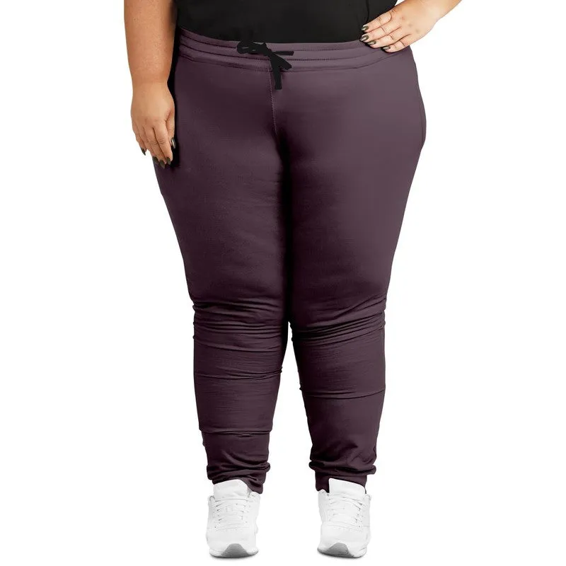Dark Magenta Brown Joggers | Unisex | with PLUS sizes | Dark Pale Pastel Magenta Brown | C0M30Y0K80