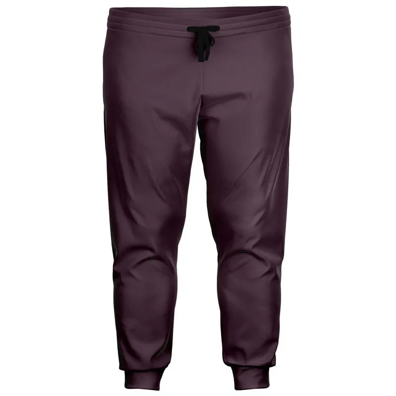Dark Magenta Brown Joggers | Unisex | with PLUS sizes | Dark Pale Pastel Magenta Brown | C0M30Y0K80