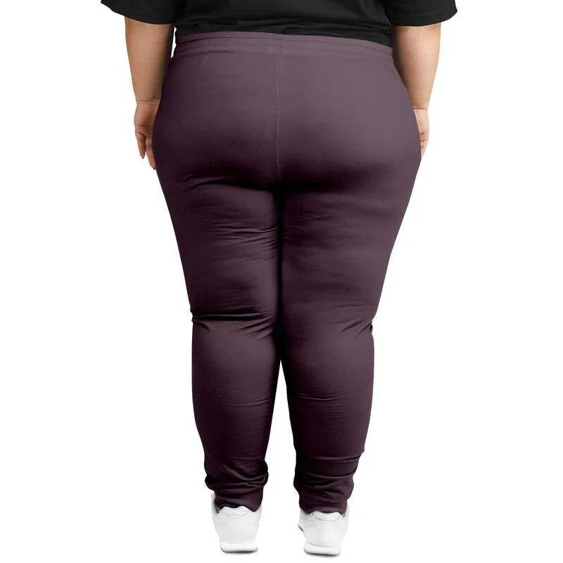 Dark Magenta Brown Joggers | Unisex | with PLUS sizes | Dark Pale Pastel Magenta Brown | C0M30Y0K80