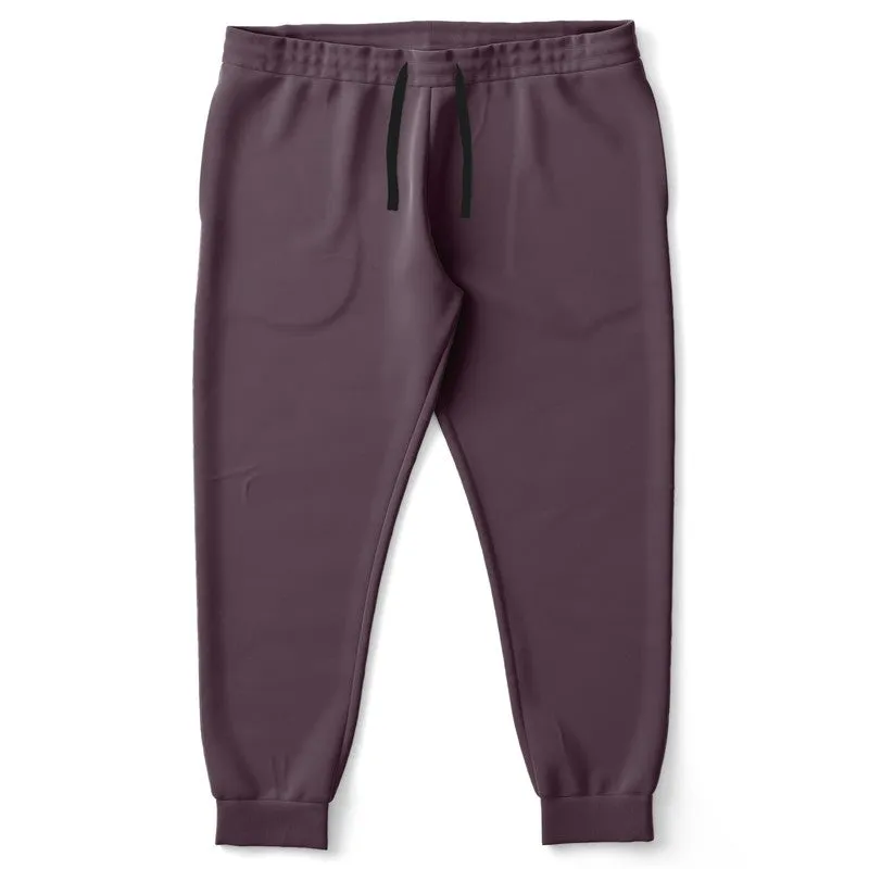 Dark Magenta Brown Joggers | Unisex | with PLUS sizes | Dark Pale Pastel Magenta Brown | C0M30Y0K80