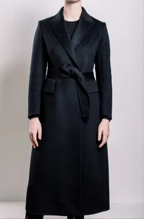 Demi-Couture Cashmere Double Breasted Overcoat - Black