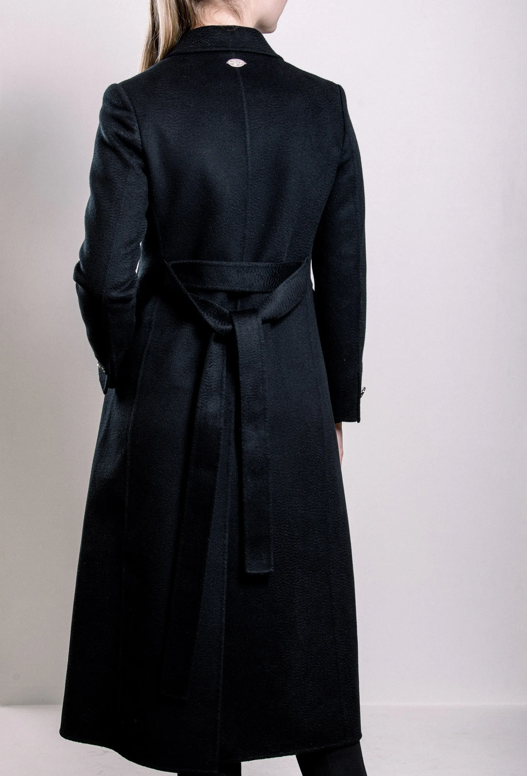 Demi-Couture Cashmere Double Breasted Overcoat - Black