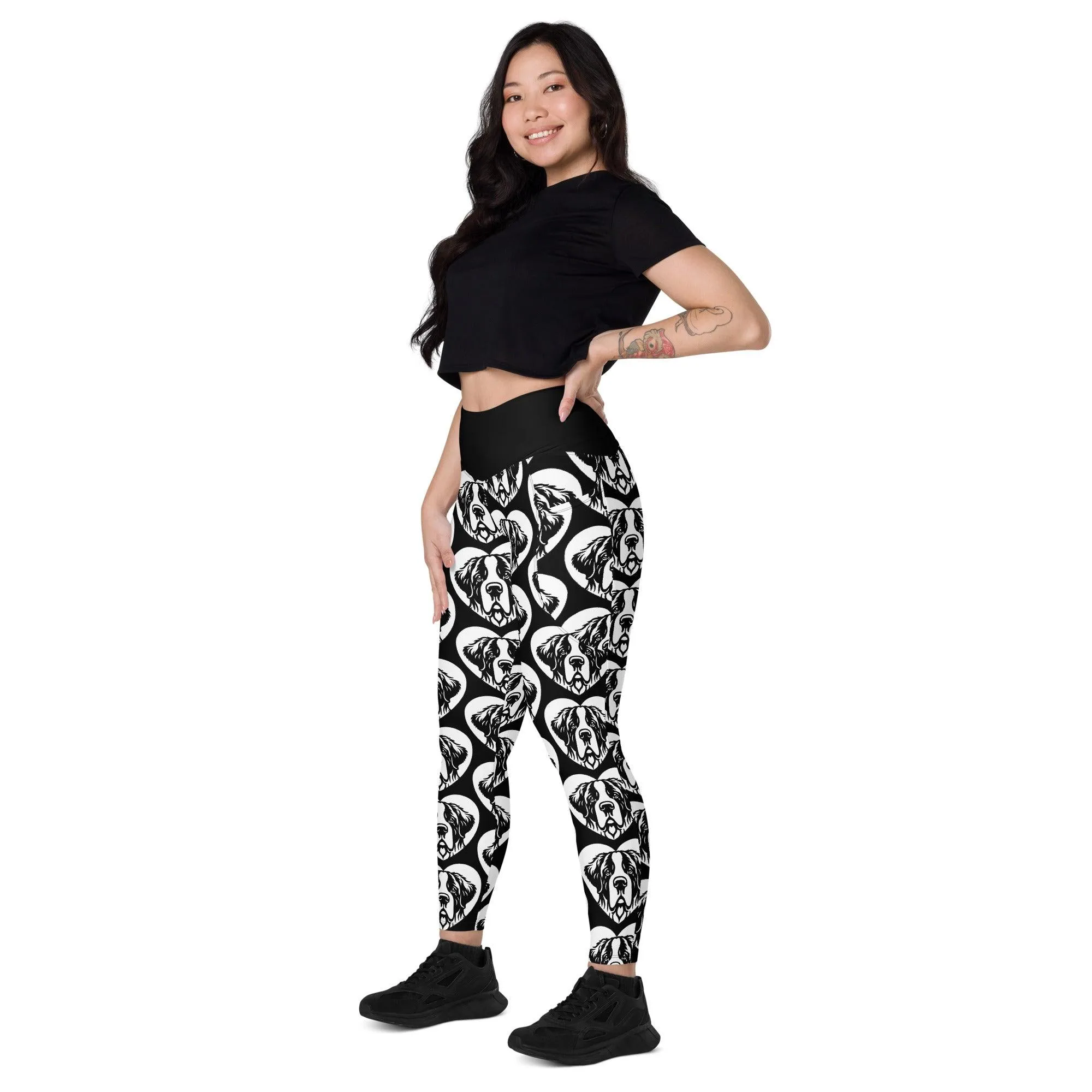 DOG BREED LEGGINGS with pockets - SAINT BERNARD - HERTTAHOUND