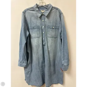 Dress Casual Midi By Clothes Mentor In Blue Denim, Size: Xl