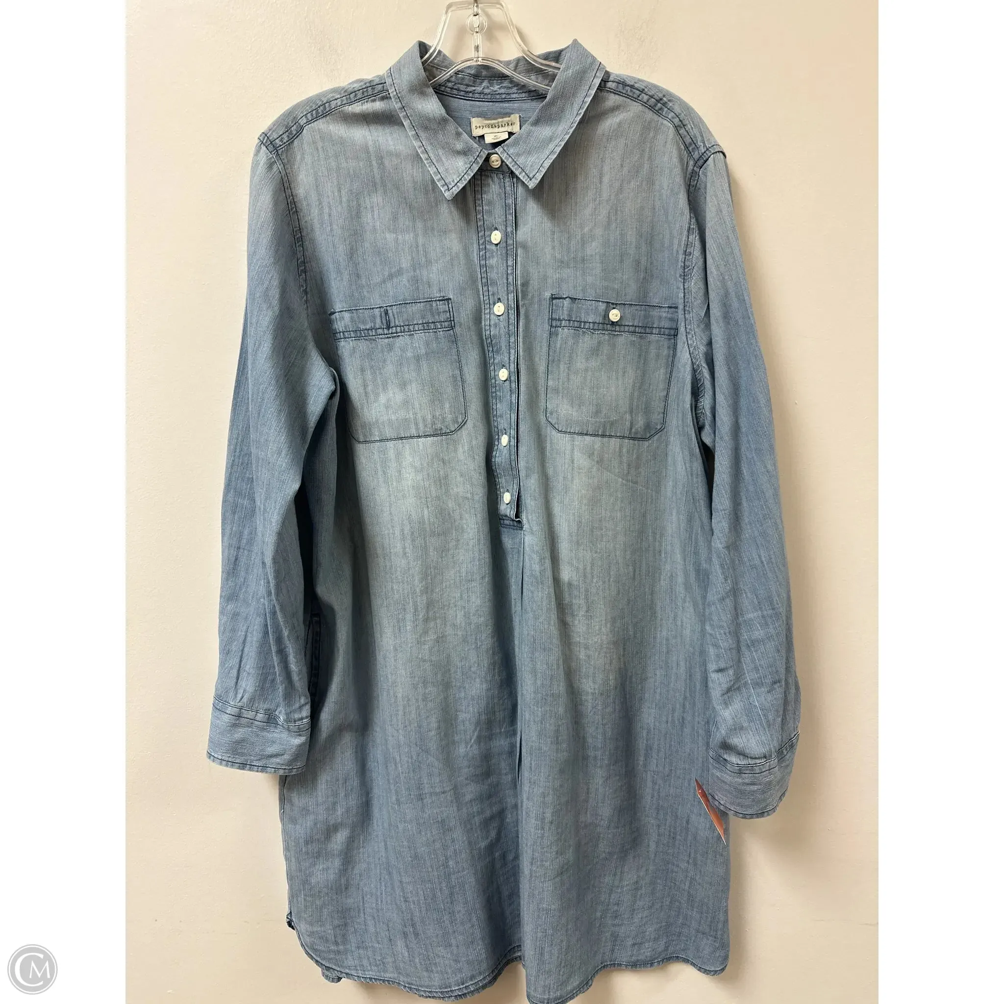 Dress Casual Midi By Clothes Mentor In Blue Denim, Size: Xl