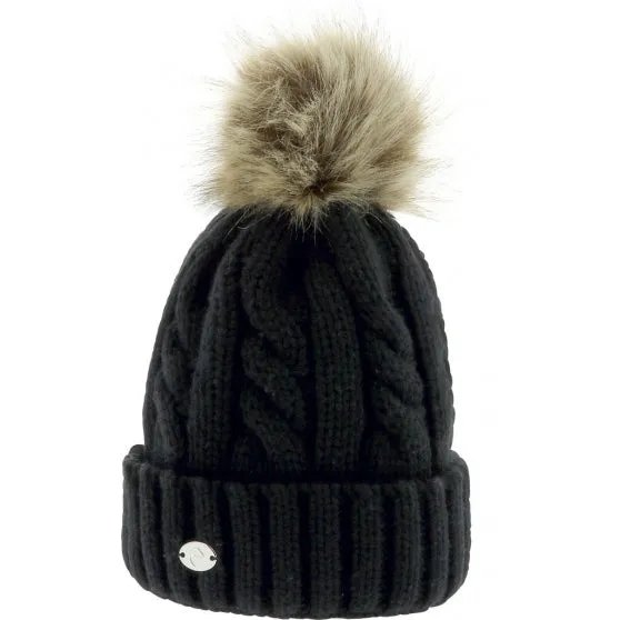 EQUITHÈME “Torsades” pom-pom knitted hat