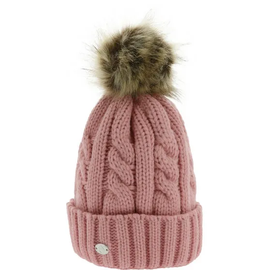 EQUITHÈME “Torsades” pom-pom knitted hat