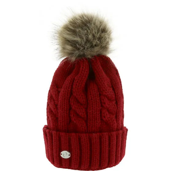 EQUITHÈME “Torsades” pom-pom knitted hat