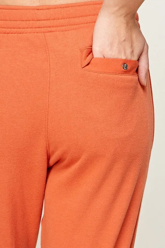 Fleece Jogger Pants with Back Pocket