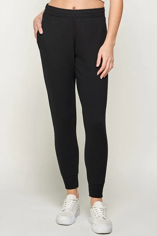 Fleece Jogger Pants with Back Pocket