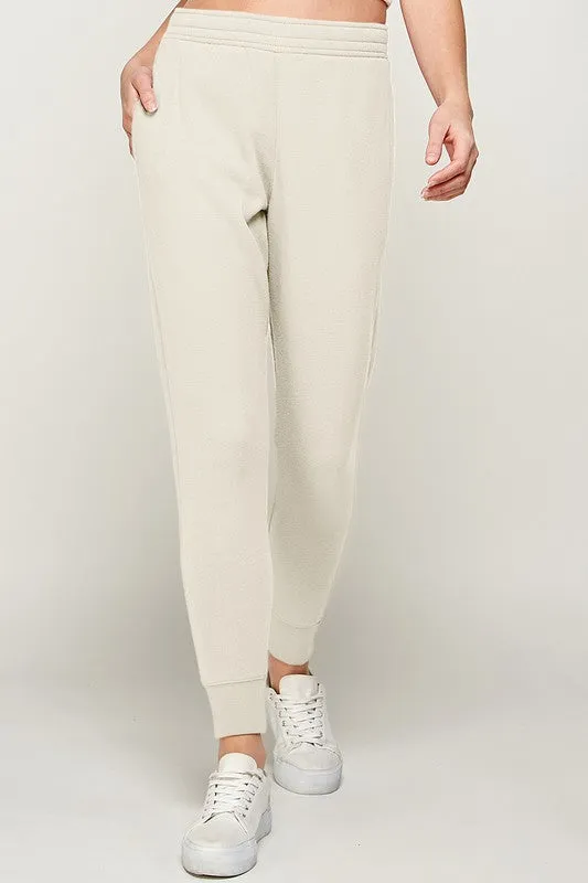 Fleece Jogger Pants with Back Pocket
