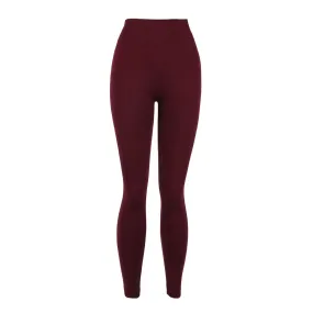 Fleece Lined Leggings Burgundy