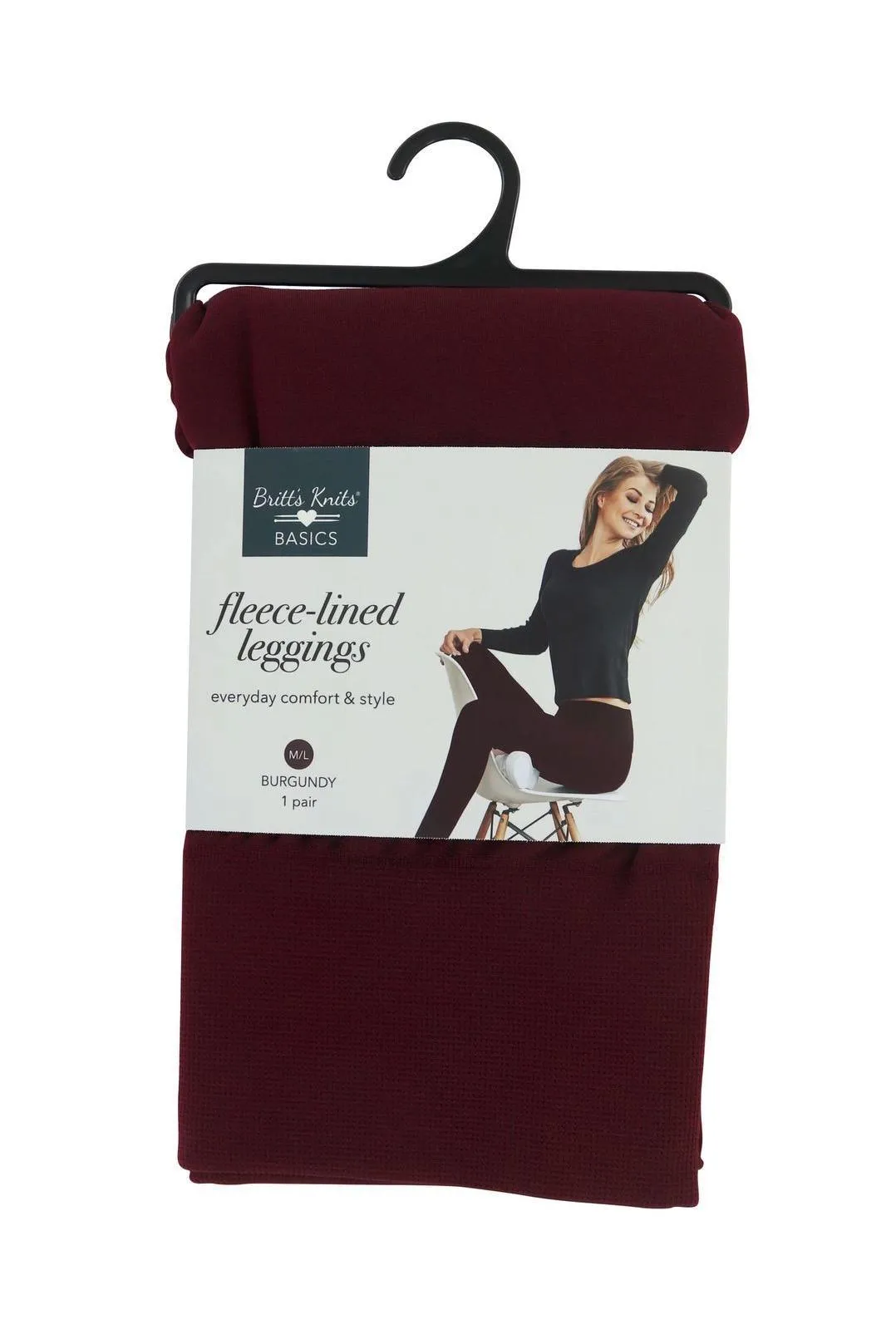 Fleece Lined Leggings Burgundy