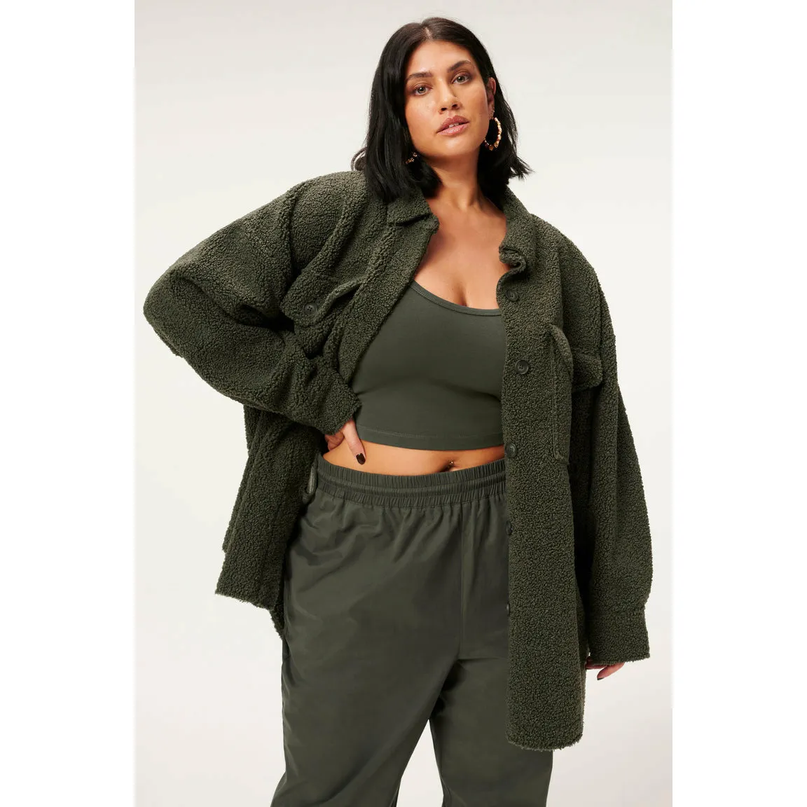 Good American Sherpa Shacket