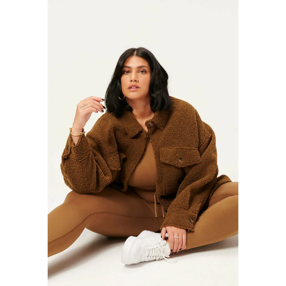 Good American Sherpa Shacket